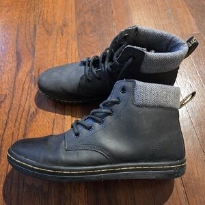 Dr. Martens Womens Maelly Chukka Boots Black Padded Chevron Cuff Ankle